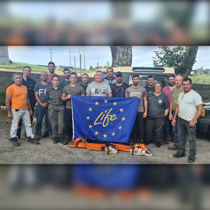 LIFE IP CLIMAZ's employees participated in training actions on chain saws handling, promoted by the Regional Directorate for Forest Resources (DRRF)