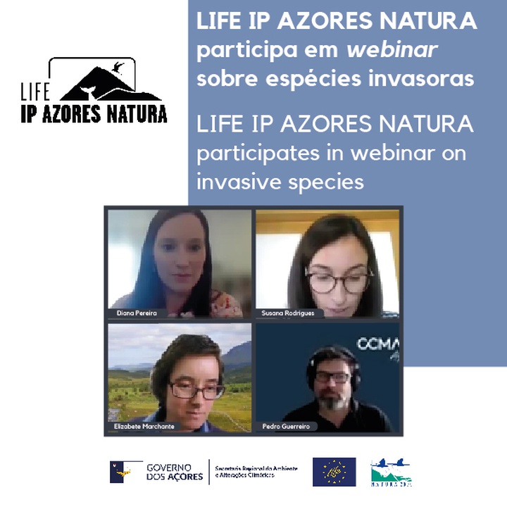 LIFE IP AZORES NATURA participates in the webinar “Management of Invasive Species in Geoparks”
