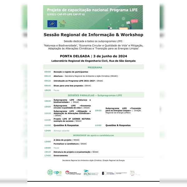 Sessões Regionais de Informação & Workshops | 2024