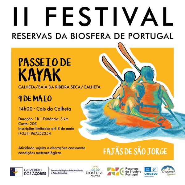 Fajãs de São Jorge BR – Kayak Tour – Calheta/Baía da Ribeira Seca/Calheta