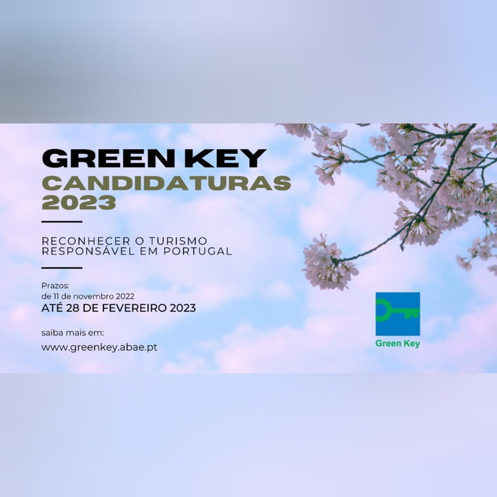Candidaturas Green Key 2023 abrem no dia 11 de novembro